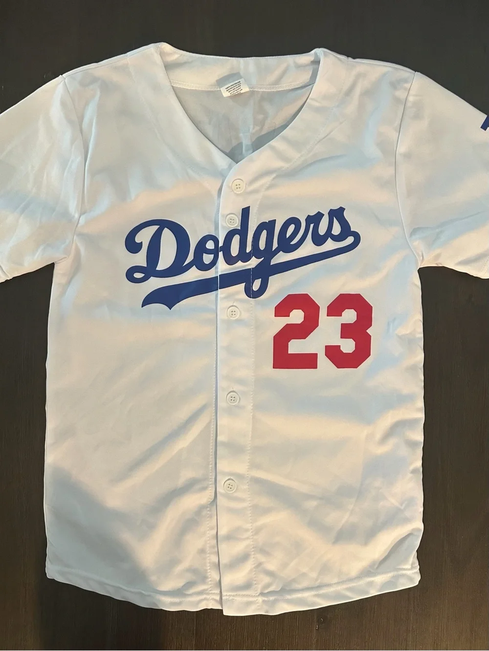 LA Dodgers Adrian Gonzalez #23 SGA Jersey Youth XL White Kellogg's Frosted Flake